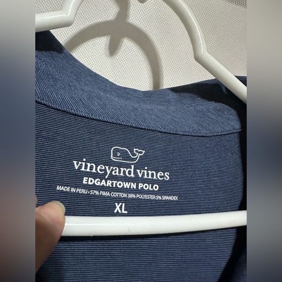 Vineyard Vines Edgartown Jersey Short Sleeve Polo Moonshine Blue Men’s XL Plain - Picture 3 of 4